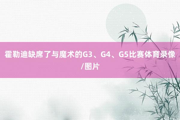 霍勒迪缺席了与魔术的G3、G4、G5比赛体育录像/图片