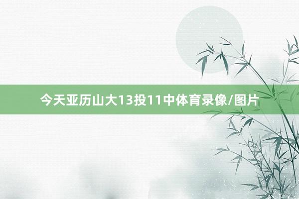 今天亚历山大13投11中体育录像/图片