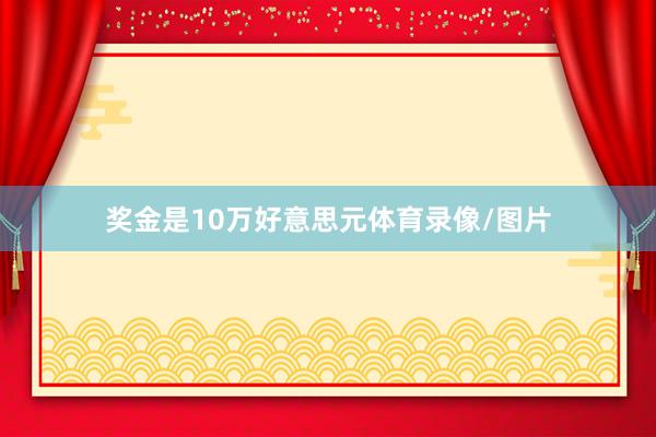 奖金是10万好意思元体育录像/图片
