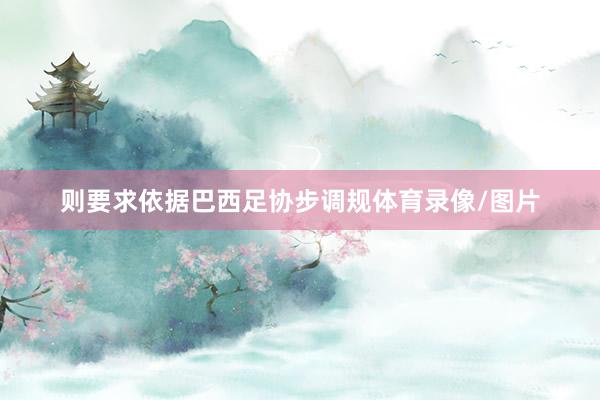 则要求依据巴西足协步调规体育录像/图片