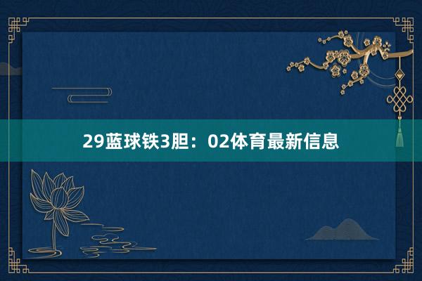 29　　蓝球铁3胆：02体育最新信息