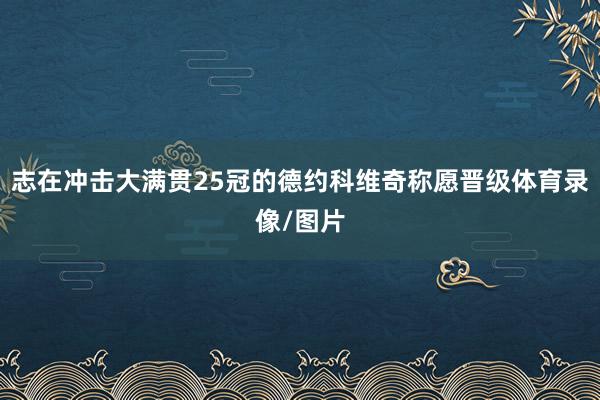 志在冲击大满贯25冠的德约科维奇称愿晋级体育录像/图片