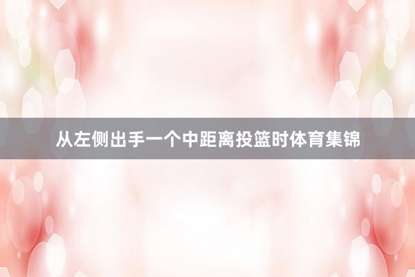 从左侧出手一个中距离投篮时体育集锦