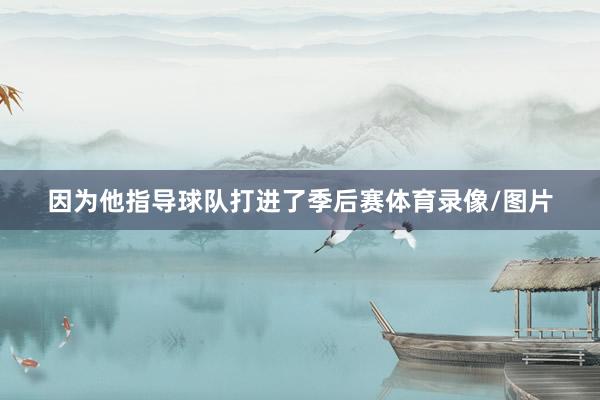 因为他指导球队打进了季后赛体育录像/图片