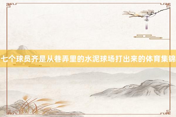 七个球员齐是从巷弄里的水泥球场打出来的体育集锦