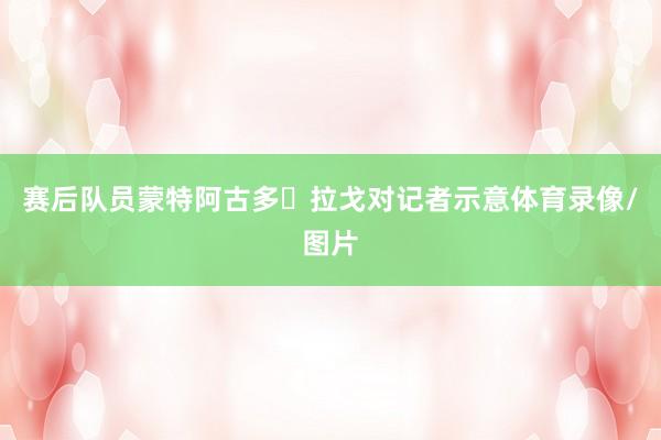 赛后队员蒙特阿古多・拉戈对记者示意体育录像/图片