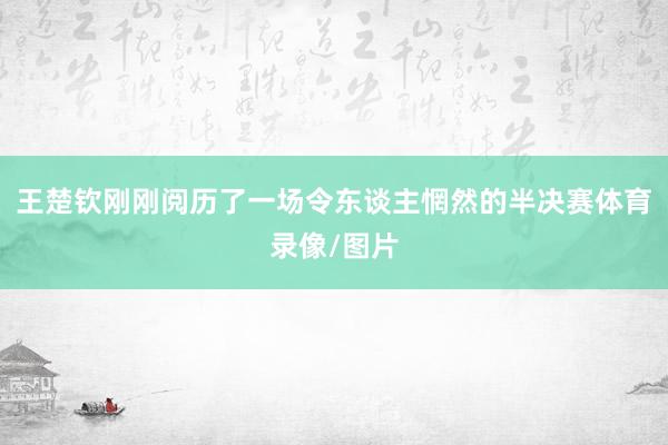 王楚钦刚刚阅历了一场令东谈主惘然的半决赛体育录像/图片