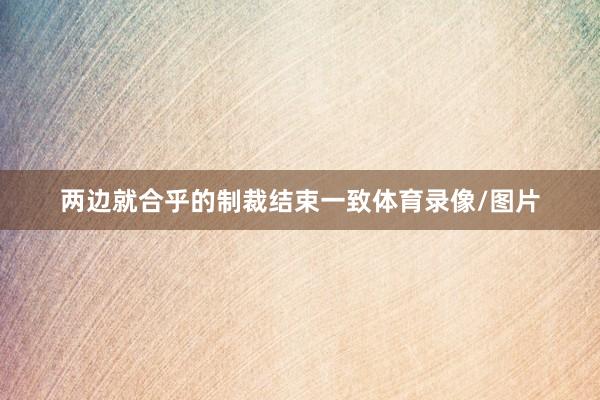 两边就合乎的制裁结束一致体育录像/图片