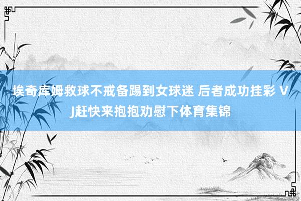 埃奇库姆救球不戒备踢到女球迷 后者成功挂彩 VJ赶快来抱抱劝慰下体育集锦