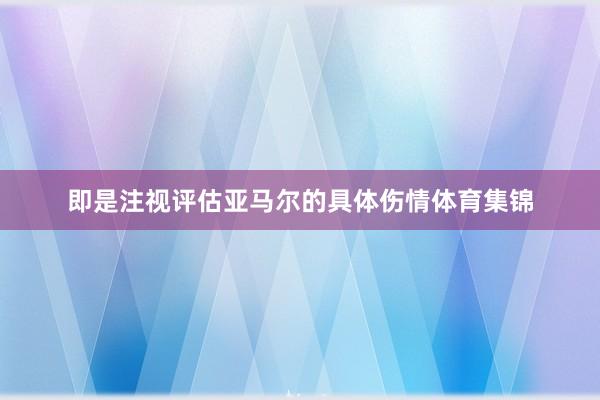 即是注视评估亚马尔的具体伤情体育集锦