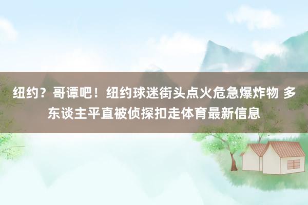 纽约？哥谭吧！纽约球迷街头点火危急爆炸物 多东谈主平直被侦探扣走体育最新信息